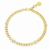 Chain Bracelet with 4 Gemstones