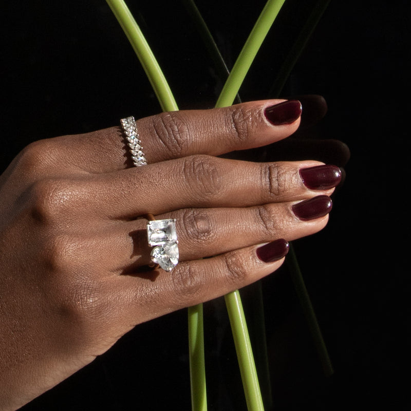 Half Marquise Diamond Ring