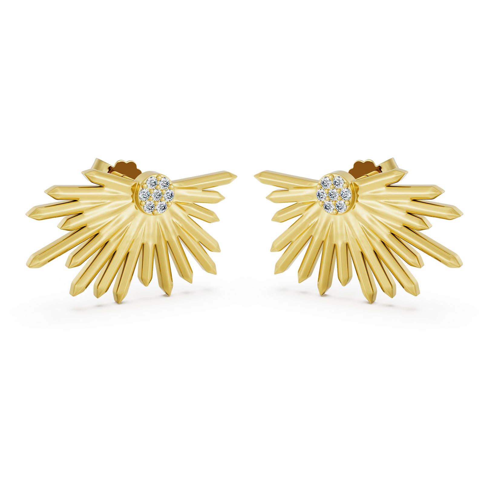 Sunrise Diamond and Gold Earrings BAHIA Fine Jewellery