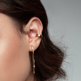 Huggie Earrings with floating Diamonds