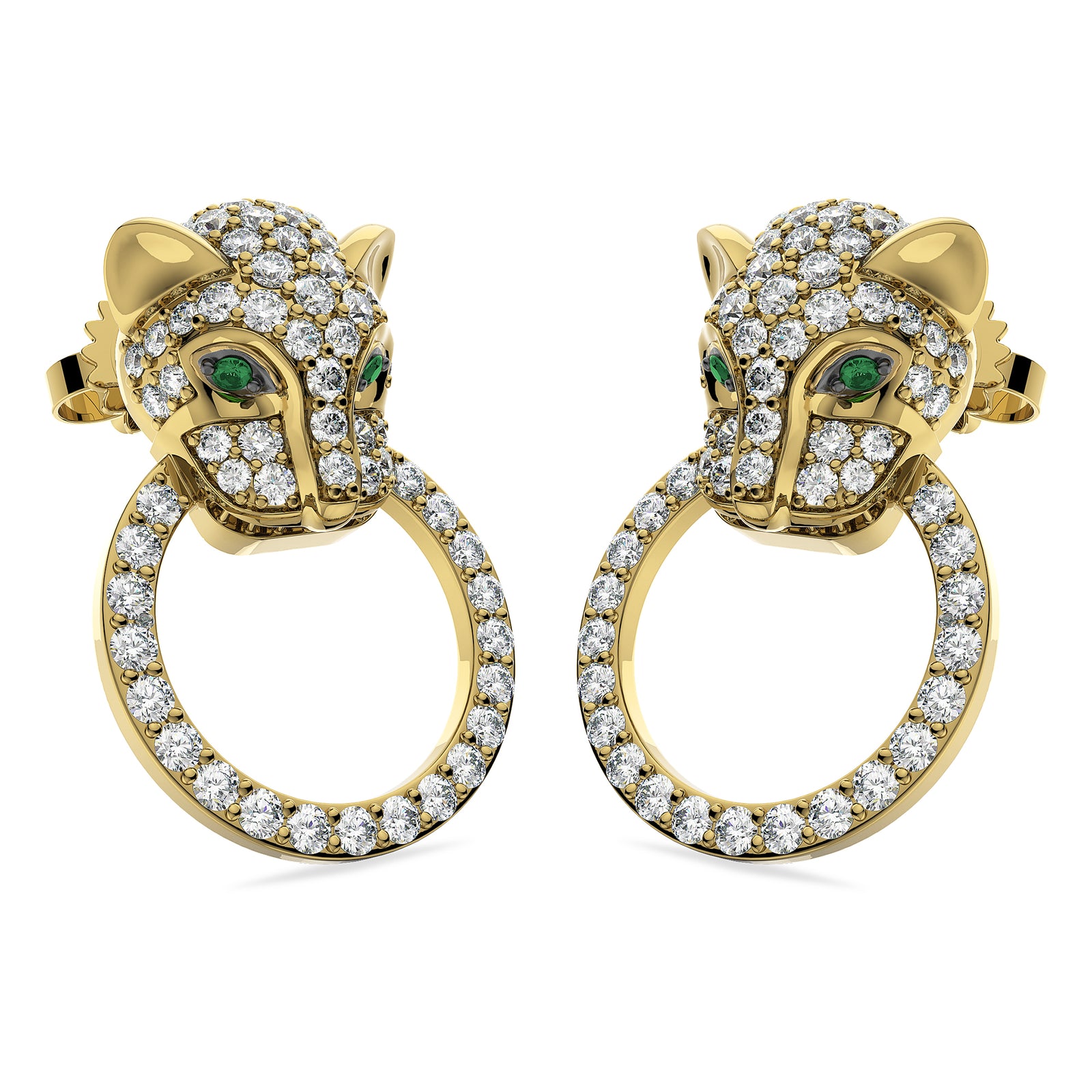Diamond Jaguar Earrings BAHIA Fine Jewellery