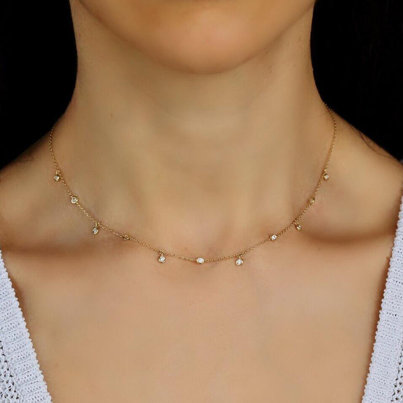 Rainfall Necklace - 11 Diamonds
