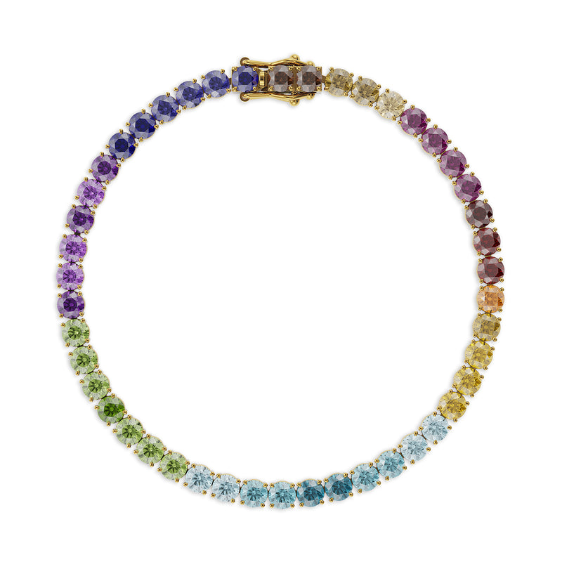 XL Rainbow Tennis Bracelet