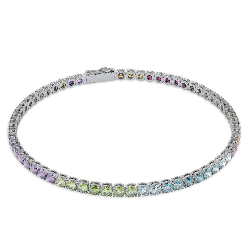 XL Rainbow Tennis Bracelet