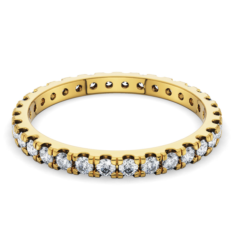 Eternity Ring with Zirconia Cristals, made with 18k rose gold. Perfect for stacking.