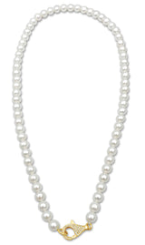 Pearl Necklace Diamond Lock